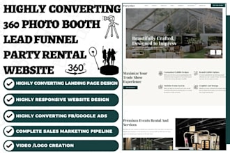 generate 360 photo booth leads party rental  event planning photobooth website