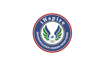 design awesome super swim team logo