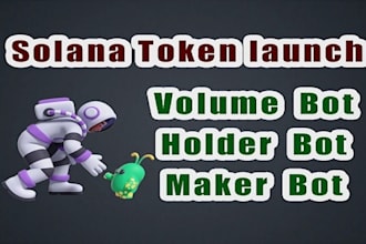 create trading volume bot, pumpfun bundle launch bot, market maker bot on solana