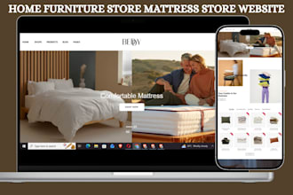design home furniture store mattress store bedding curtain shopify website