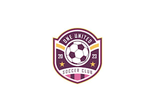 design football soccer crest asian american girls team logo