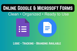 create your online google forms or microsoft forms