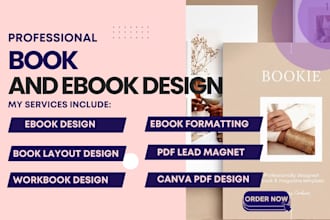 do professional canva ebook layout design, workbook, journal design, pdf design