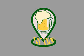 design wonderful hood beer tour logo