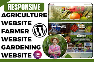 build responsive agriculture website farmer website gardening wordpress website