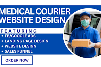 medical courier website logistics website milage website