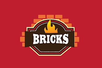 design unique iconic restaurant logo for bricks
