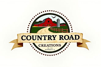 make an amazing country road logo design