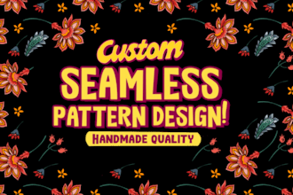 custom vintage seamless pattern for apparel or merchandise