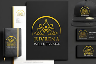 design yoga meditation health spa healing and wellness logo for your business