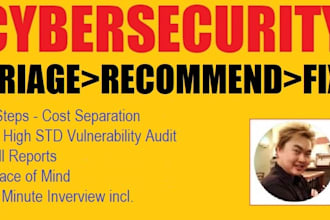 triage, diagnose, and prescribe cybersecurity