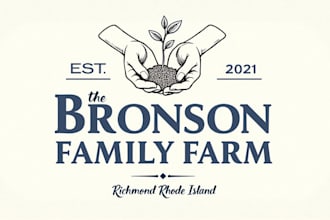 make an amazing family farm logo design