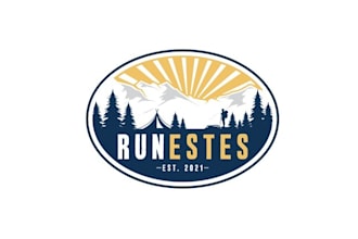 design luxurious new trail running and backpacking logo