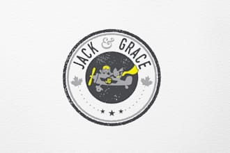 design a vintage badge, patch, or sticker logo