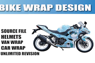 design motorcycle street bike wrap design, racing motorcycle and helmets