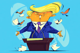 create hilarious parody cartoons with 10 years experience