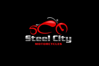 do unique cool illustration logo for steel city motorcycles