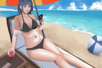 draw character illustration for you
