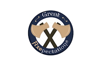 design powerful iconic axe throwing logo