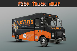design food truck wrap, vinyl, food trailer, food van, food stall wrap design