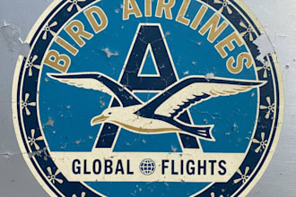 design a vintage bird airline logo with classic aviation vibes