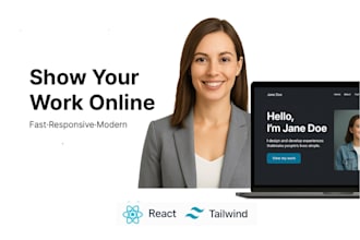 design and develop a personal portfolio website with react