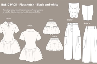 do fashion flat sketches