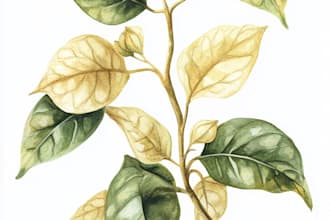 make botanical illustration of flower logo illustration