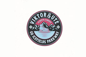 design rocky mountains ice kate touring logo