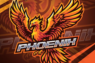 make creative custom unique phoenix logo for your website