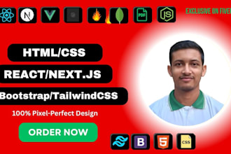 convert xd to HTML, figma to HTML, PSD to HTML, modern website