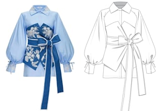 draw fashion technical flat sketches and flat drawings