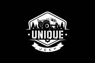 design powerful glamorous jeep site logo