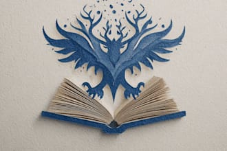 make a fantasy book or novel series logo