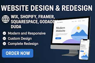 build wix shopify framer to figma booking koala godaddy  canva website redesign
