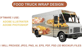 design food truck wrap, food stall wrap, vinyl, food truck wrap