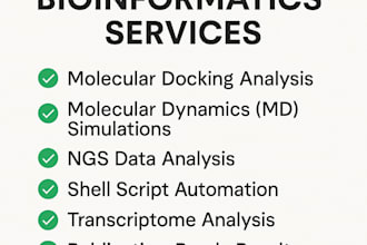 do docking, molecular dynamics, ngs, shell script and transcriptome analysis