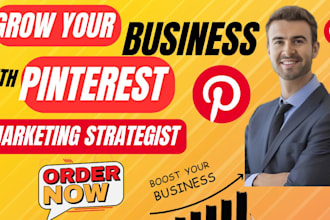 be your pinterest marketing strategist, promotion manager