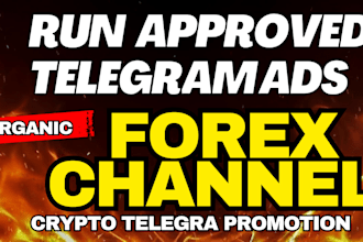 run approved telegram ads hit 100k active users scrapping real forex traders