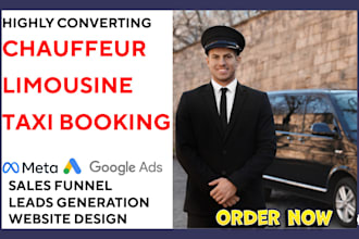 generate chauffeur limousine taxi booking leads and build website