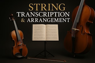 transcribe and arrange professional string sheet music for solo, duet or trio