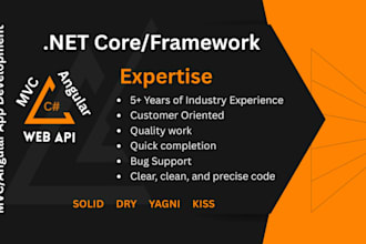 fix dotnet bugs and develop dotnet web API, mvc, and angular apps
