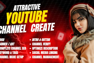 do youtube channel create setup optimization logo banner intro outtro SEO