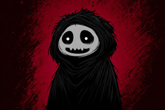 draw t shirt, horror logo, and sticker in cartoon style