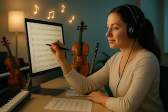 transcribe your piano orchestral string satb accordion clarinet to sheet music