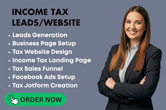generate income tax leads, bookkeeping leads tax leads with facebook ads