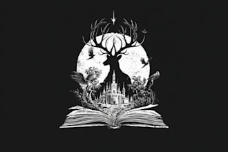 create an fantasy book novel series logo