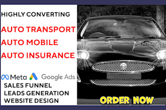 generate auto insurance auto transport automobile leads and build website