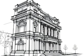 hand draw architecture and urban design sketches