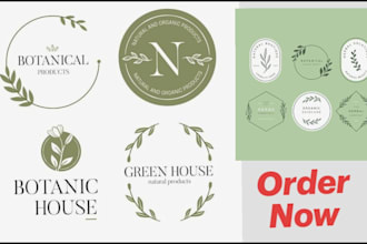 design a unique botanical boho logo